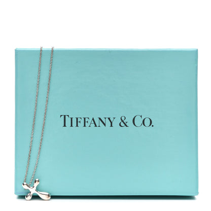 Tiffany Sterling Silver 16mm Elsa Peretti Cross Pendant Necklace 5 of 5