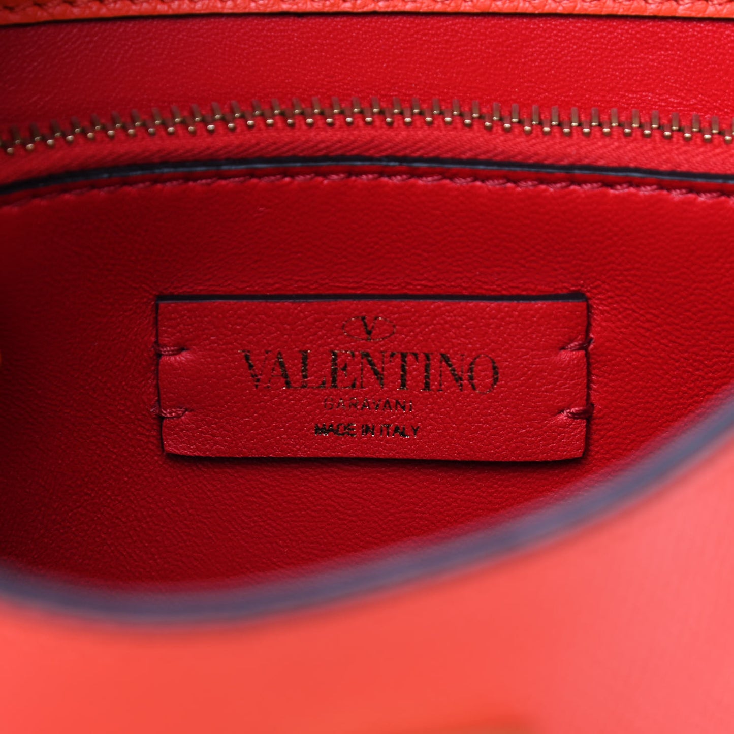 Grainy Calfskin VSling Hobo Bag Orange Red
