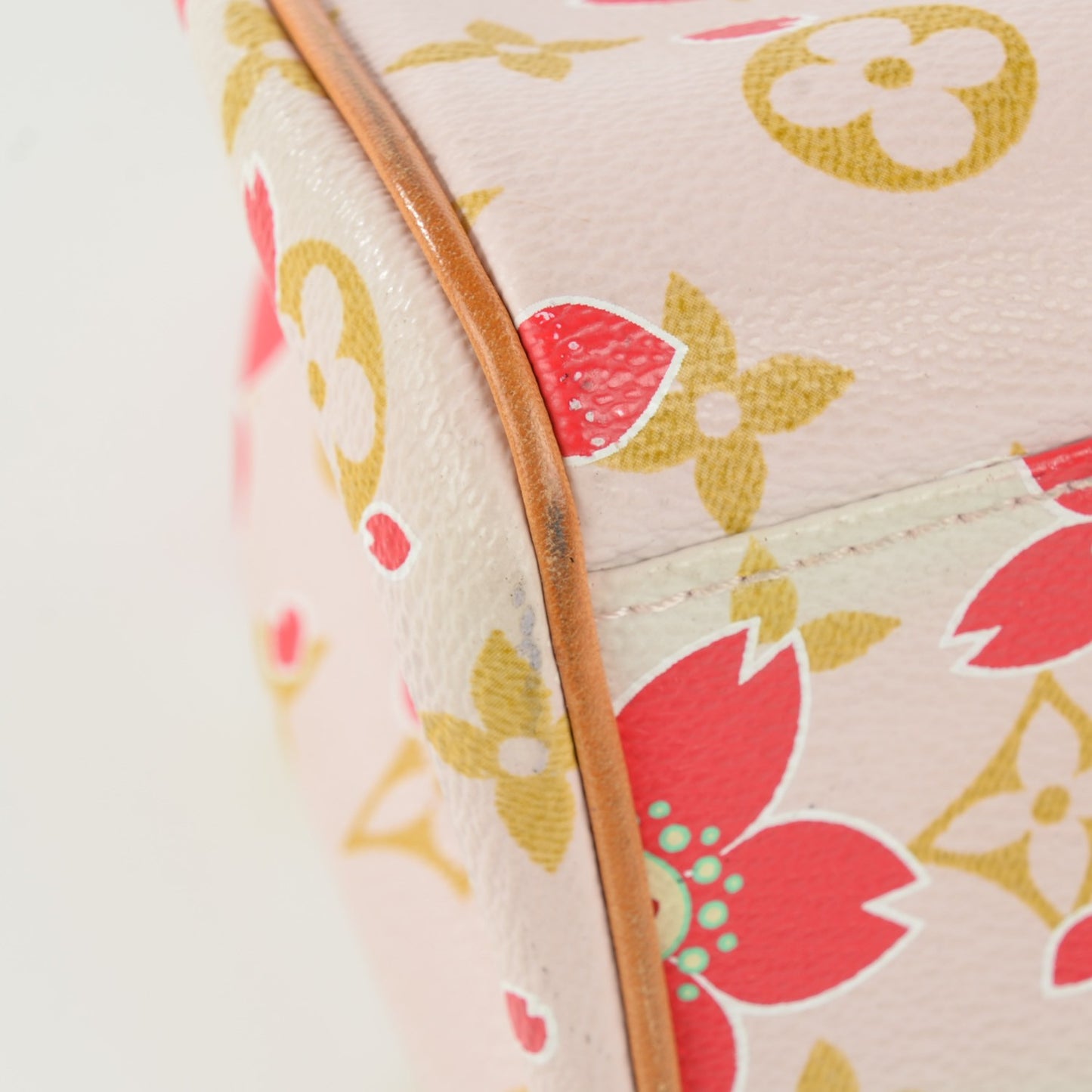 Monogram Cherry Blossom Sac Retro Bag Red