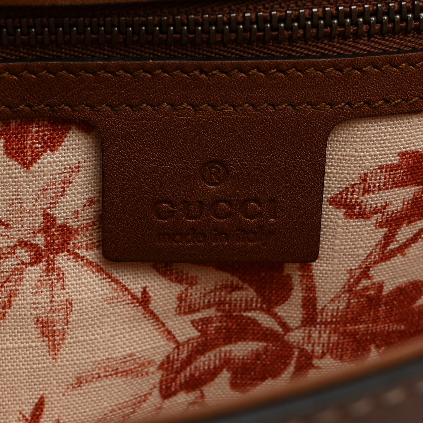Calfskin Animalier Clutch Brown