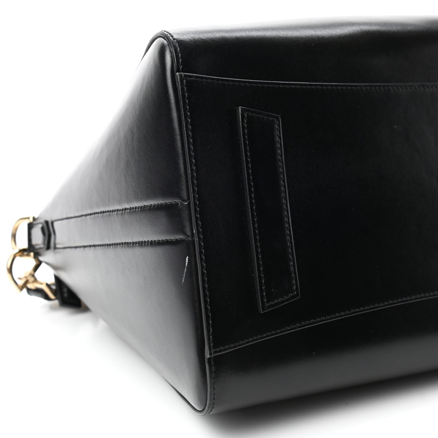Shiny Lord Calfskin Small Antigona Black