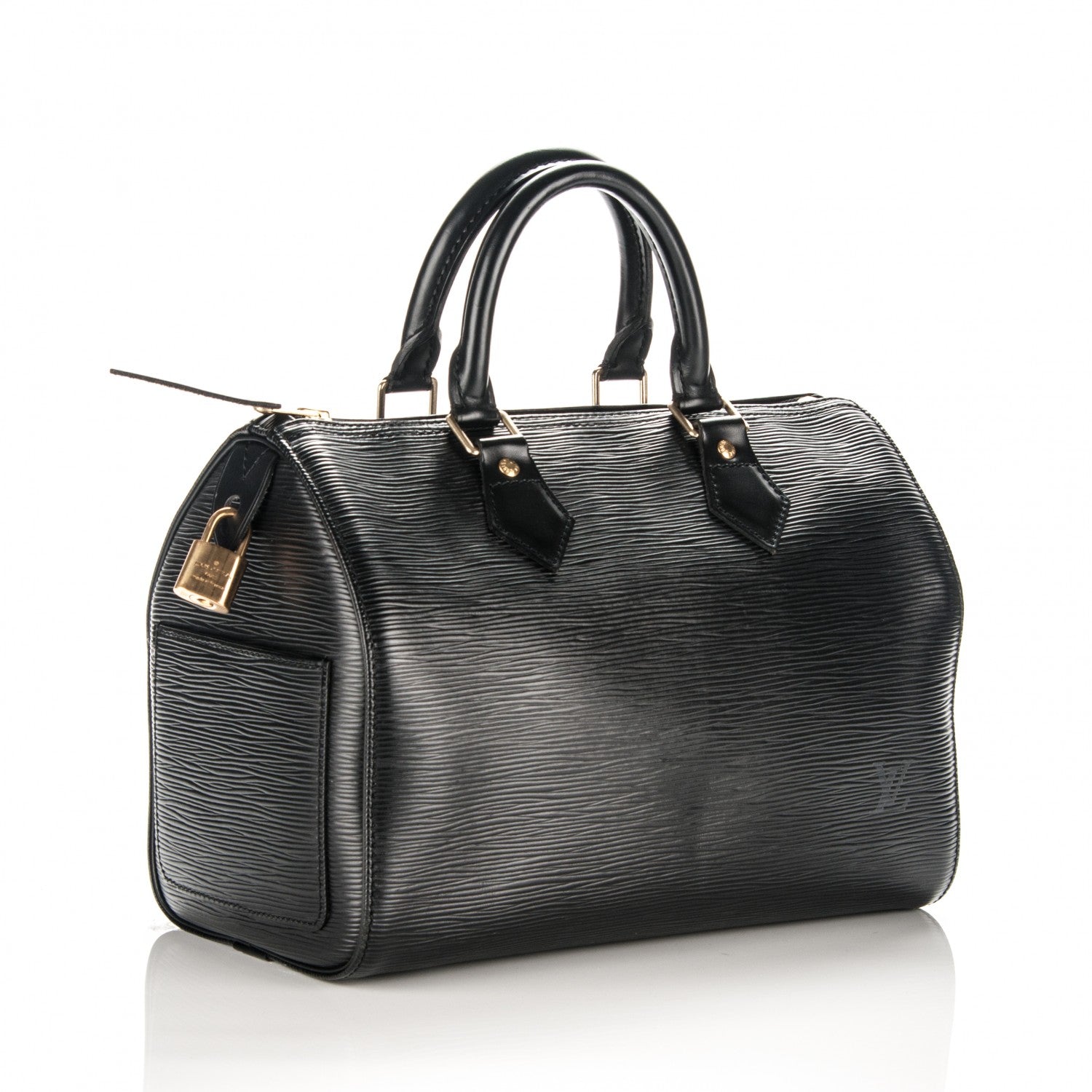 Louis Vuitton Epi Speedy 25 Black 3 of 7