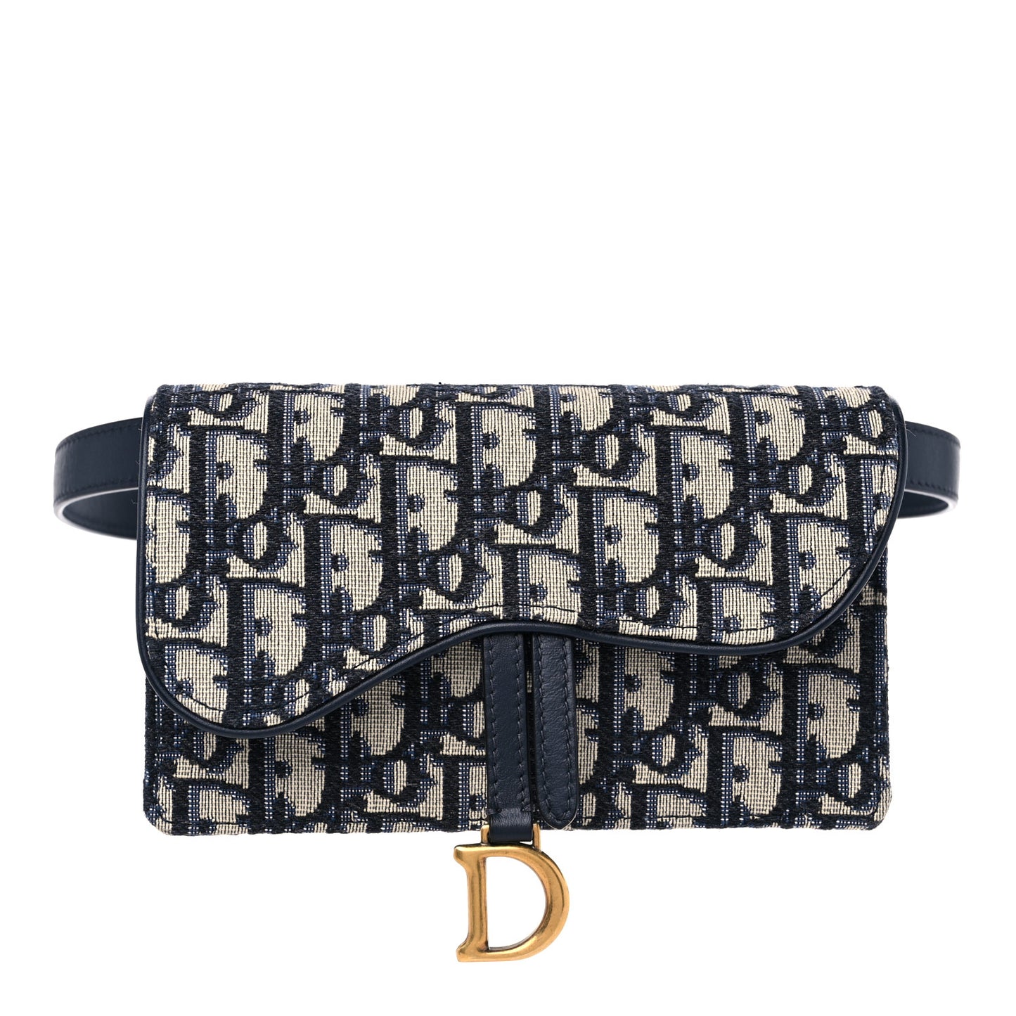 Oblique Saddle Belt Bag Blue