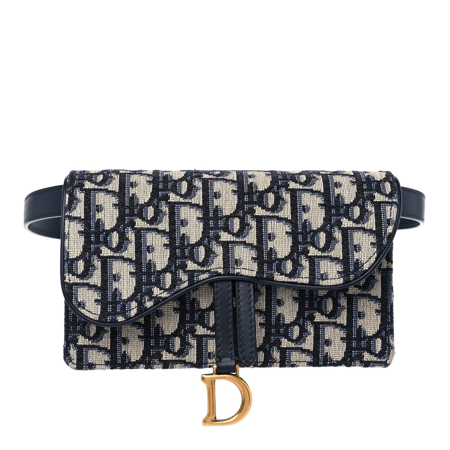 Christian Dior Oblique Saddle Belt Bag Blue 1 of 10