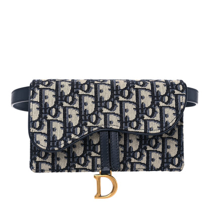 Christian Dior Oblique Saddle Belt Bag Blue 1 of 10