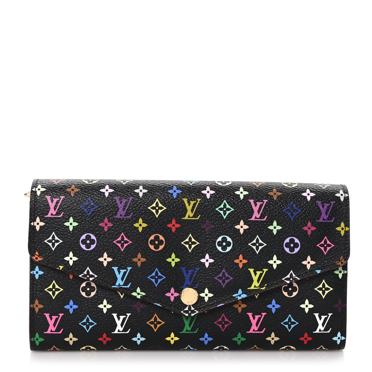 Louis Vuitton Monogram Multicolor Sarah Wallet NM Black Grenade 1 of 8