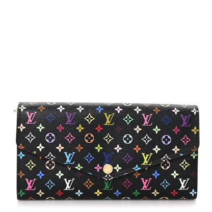 Louis Vuitton Monogram Multicolor Sarah Wallet NM Black Grenade 1 of 8