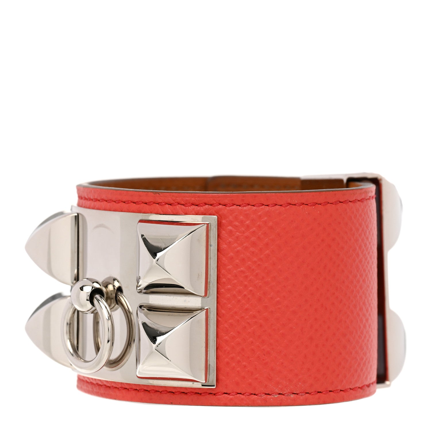 Hermes Epsom Collier de Chien CDC Bracelet S Rouge Pivoine 1 of 5