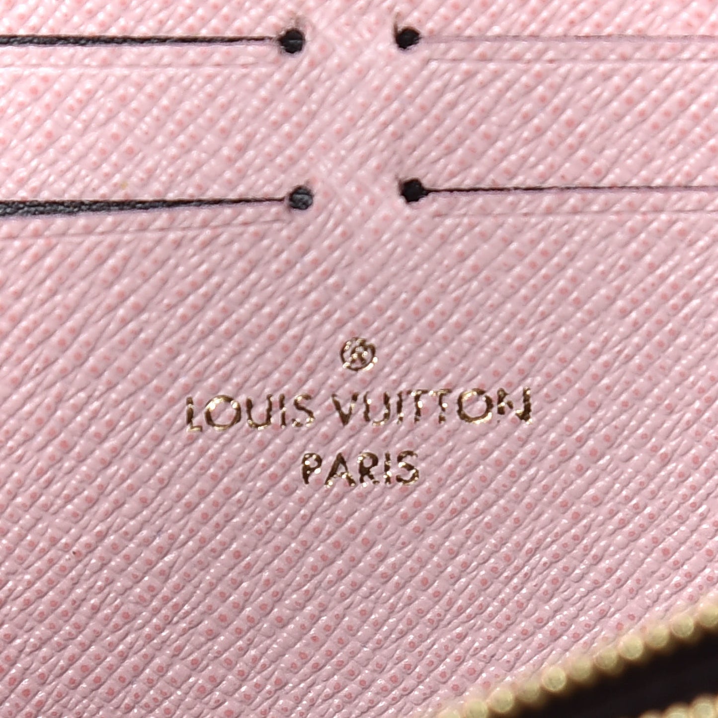 Monogram Clemence Wallet Rose Ballerine