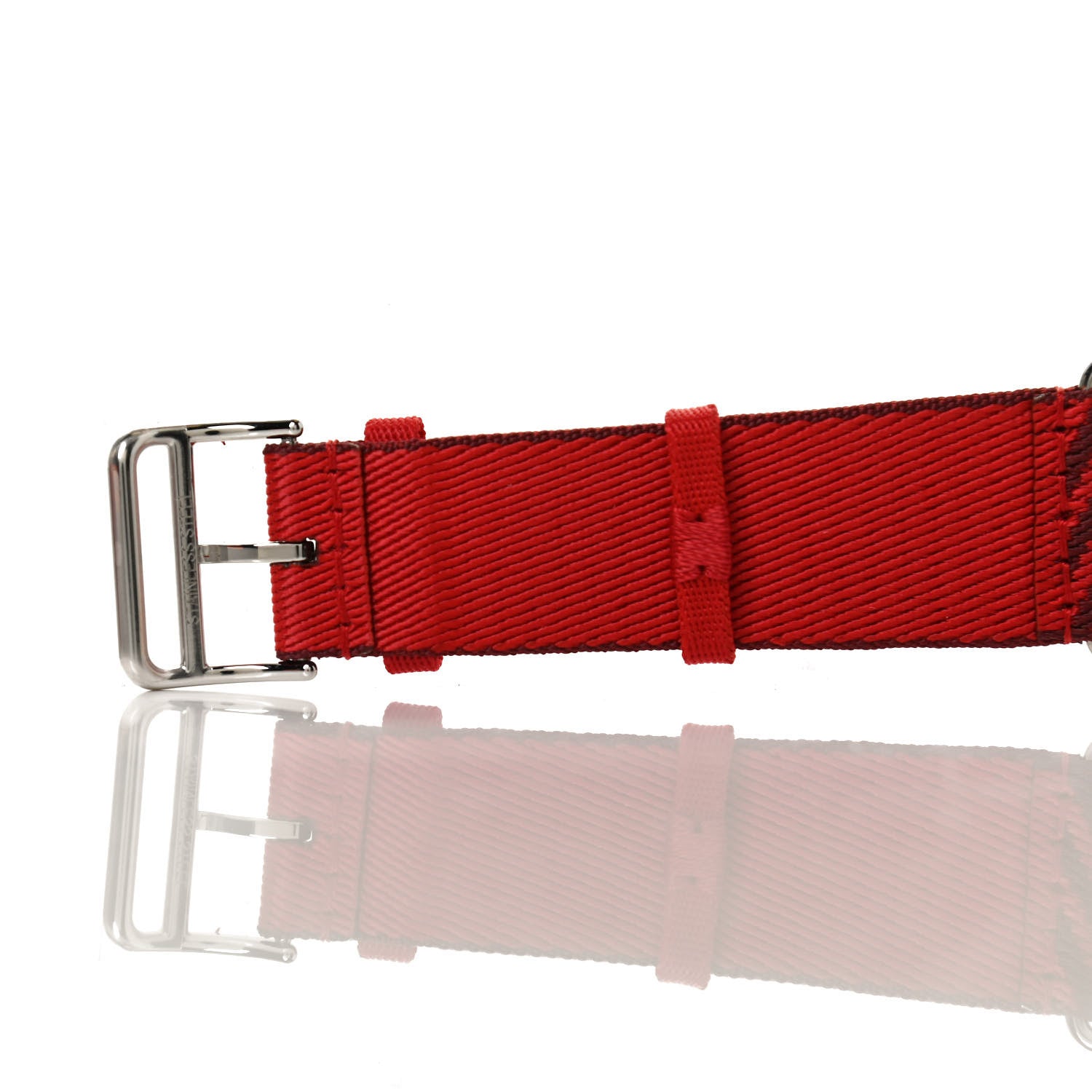 Hermes Nylon Weave Apple Watch Single Tour Band 40mm Rouge De Coeur Rouge H 4 of 6