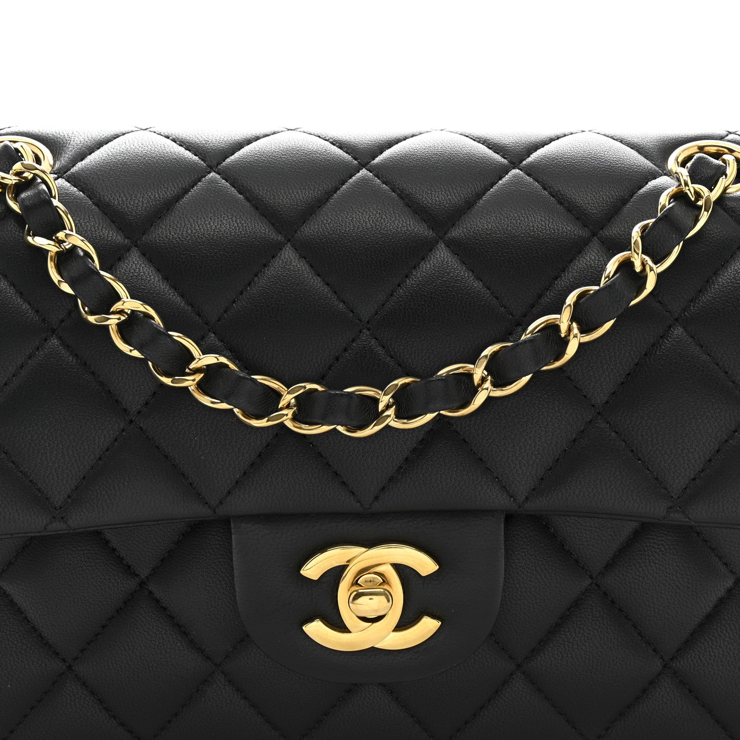 Chanel Lambskin Quilted Small Double Flap Black 8 of 14