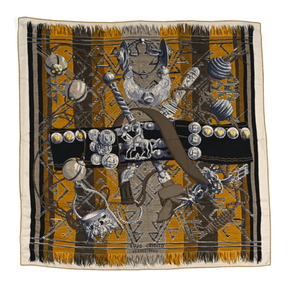 Hermes Cashmere Silk Lujo Criollo Shawl 140 1 of 3