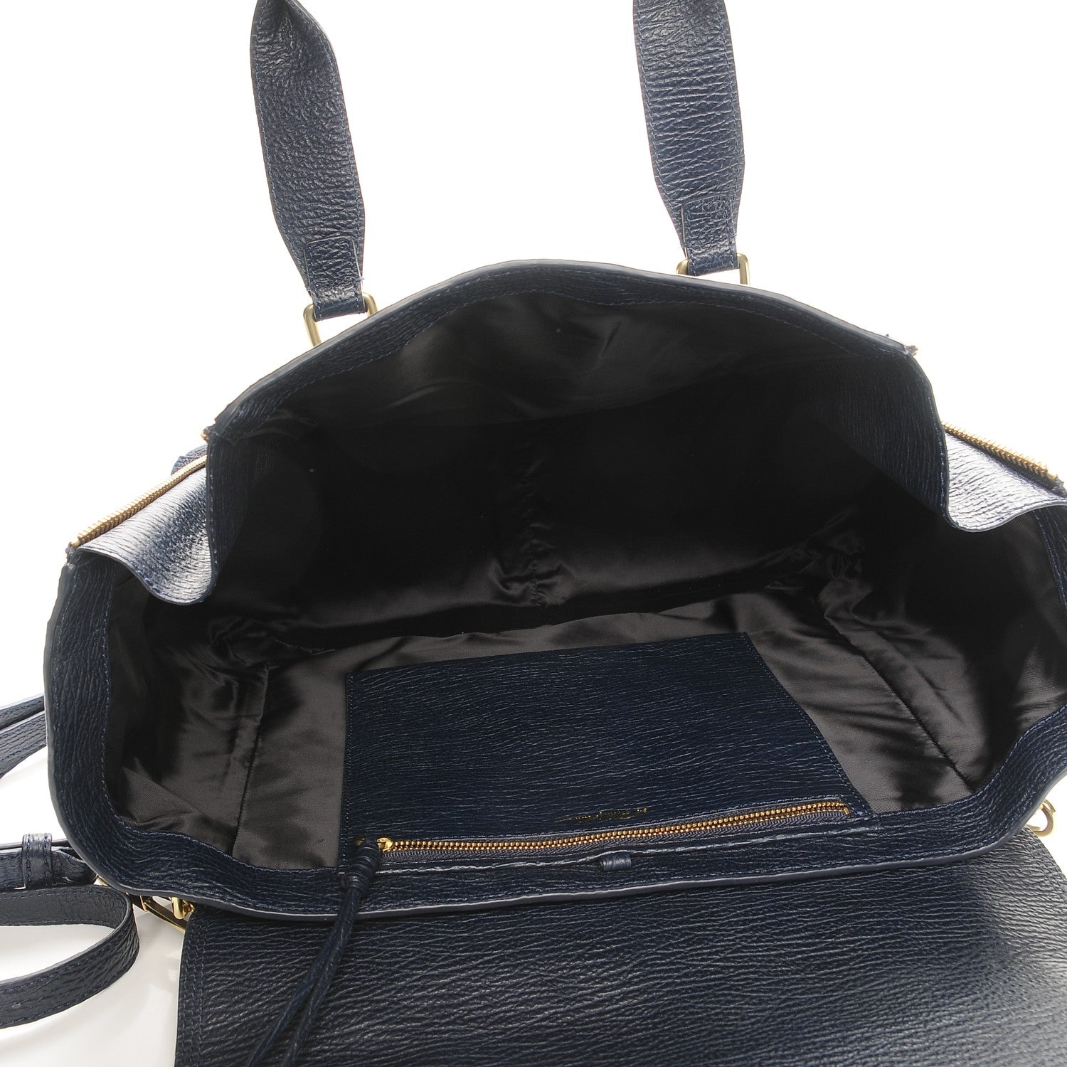3.1 Phillip Lim 3.1 Textured Calfskin Large Pashli Satchel Ink 6 of 8