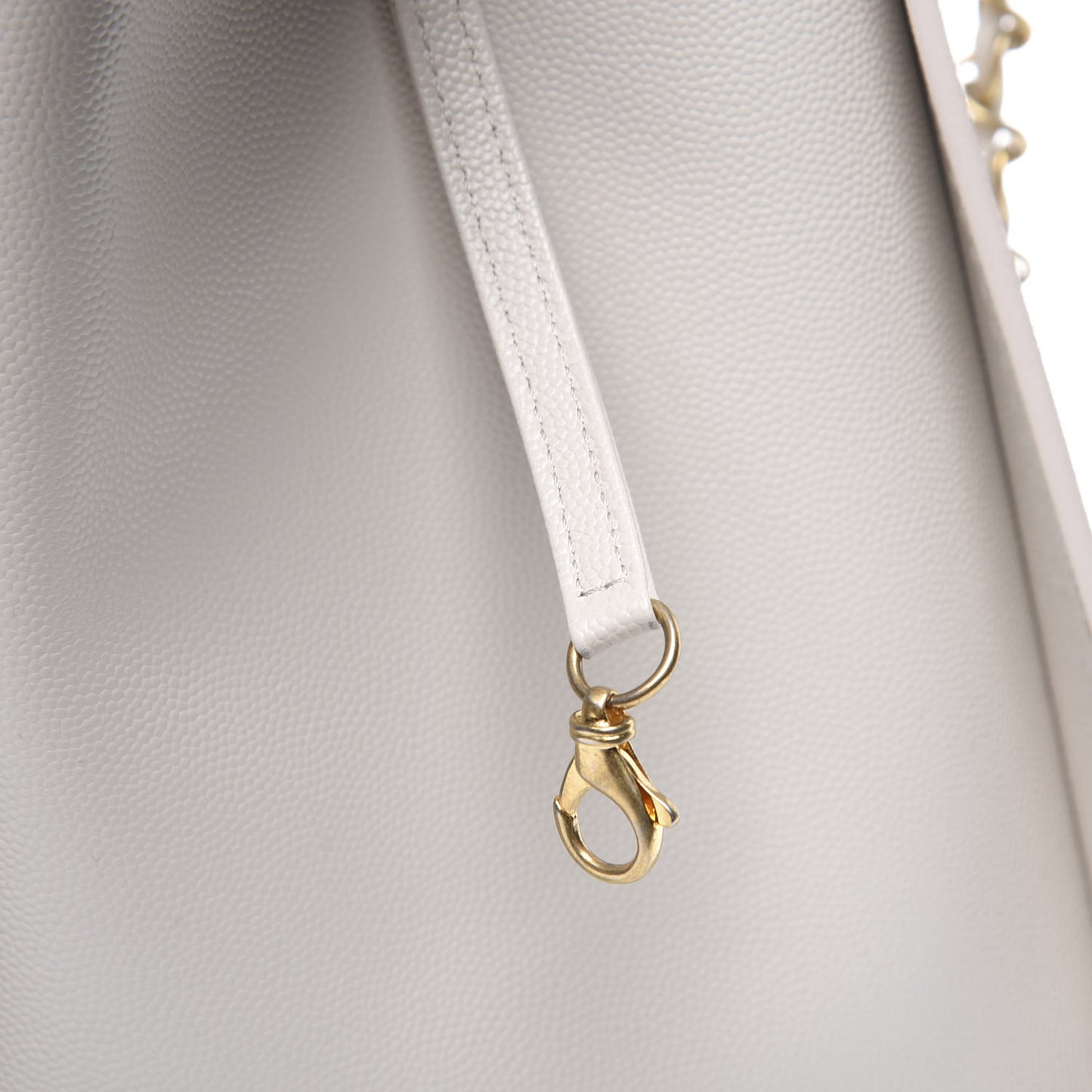 Caviar Small Studded Deauville Tote Ivory
