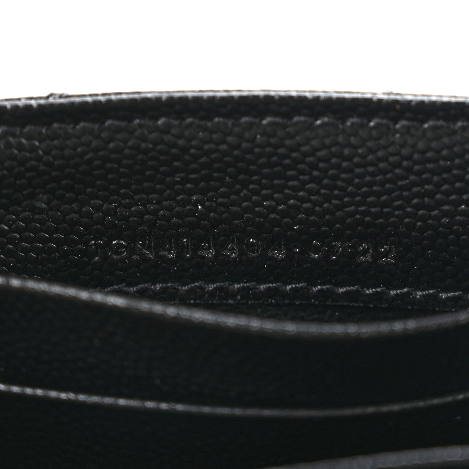 Saint Laurent Grain De Poudre Matelasse Chevron Small Monogram Envelope Wallet Black 7 of 9