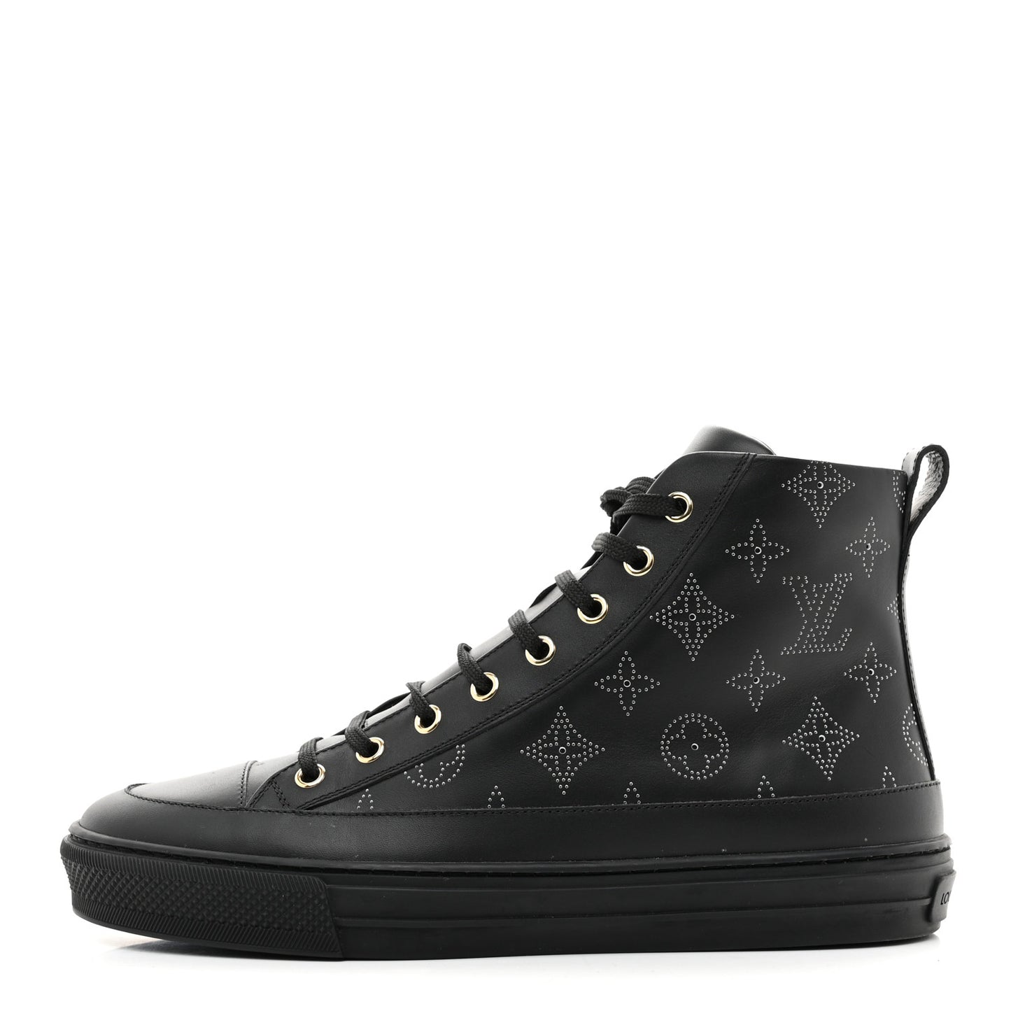 Calfskin Monogram Stellar Sneaker Boots 39 Black White