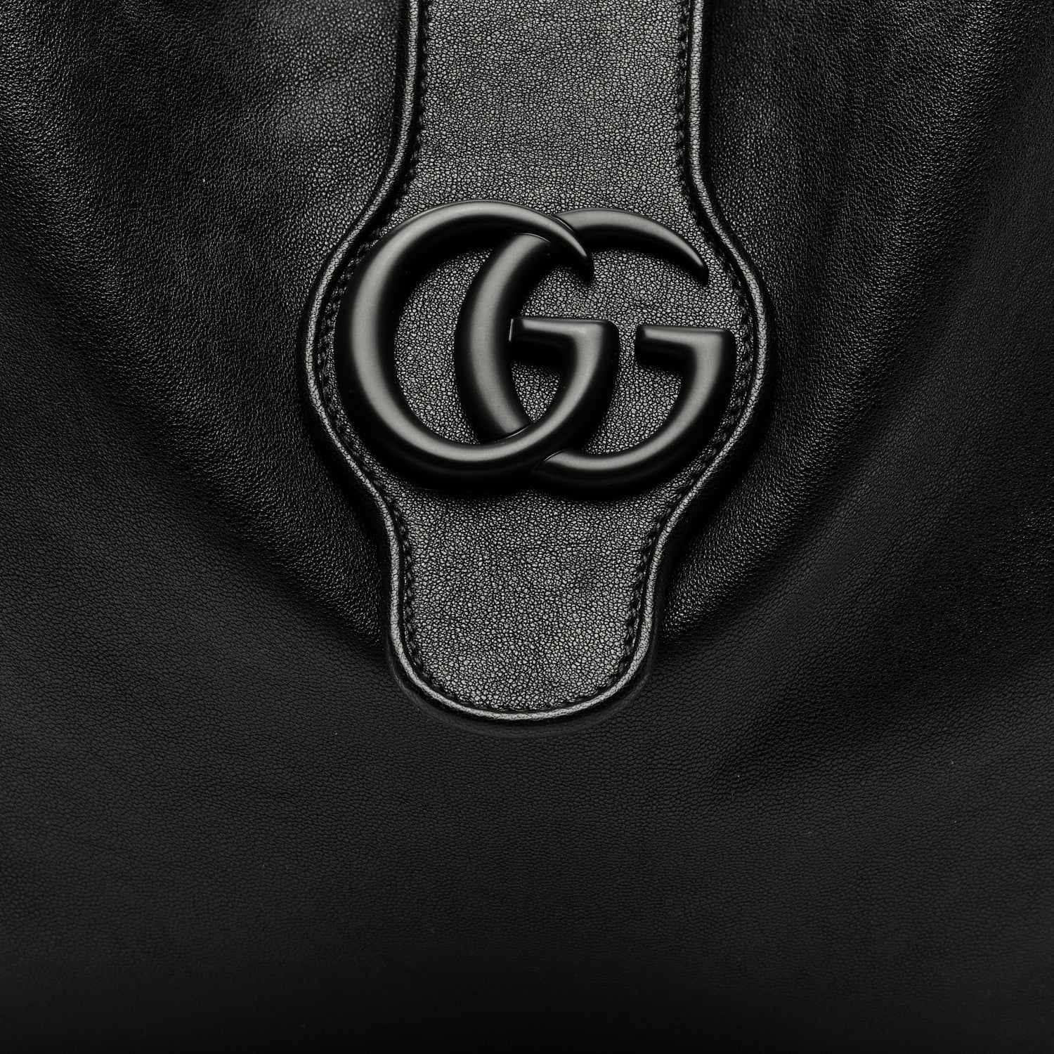 Gucci Goatskin Monochrome Large Aphrodite Shoulder Bag Black 7 of 9