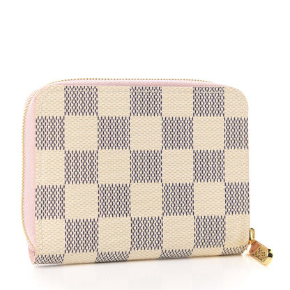 Louis Vuitton Damier Azur Zippy Coin Purse Rose Ballerine 3 of 8