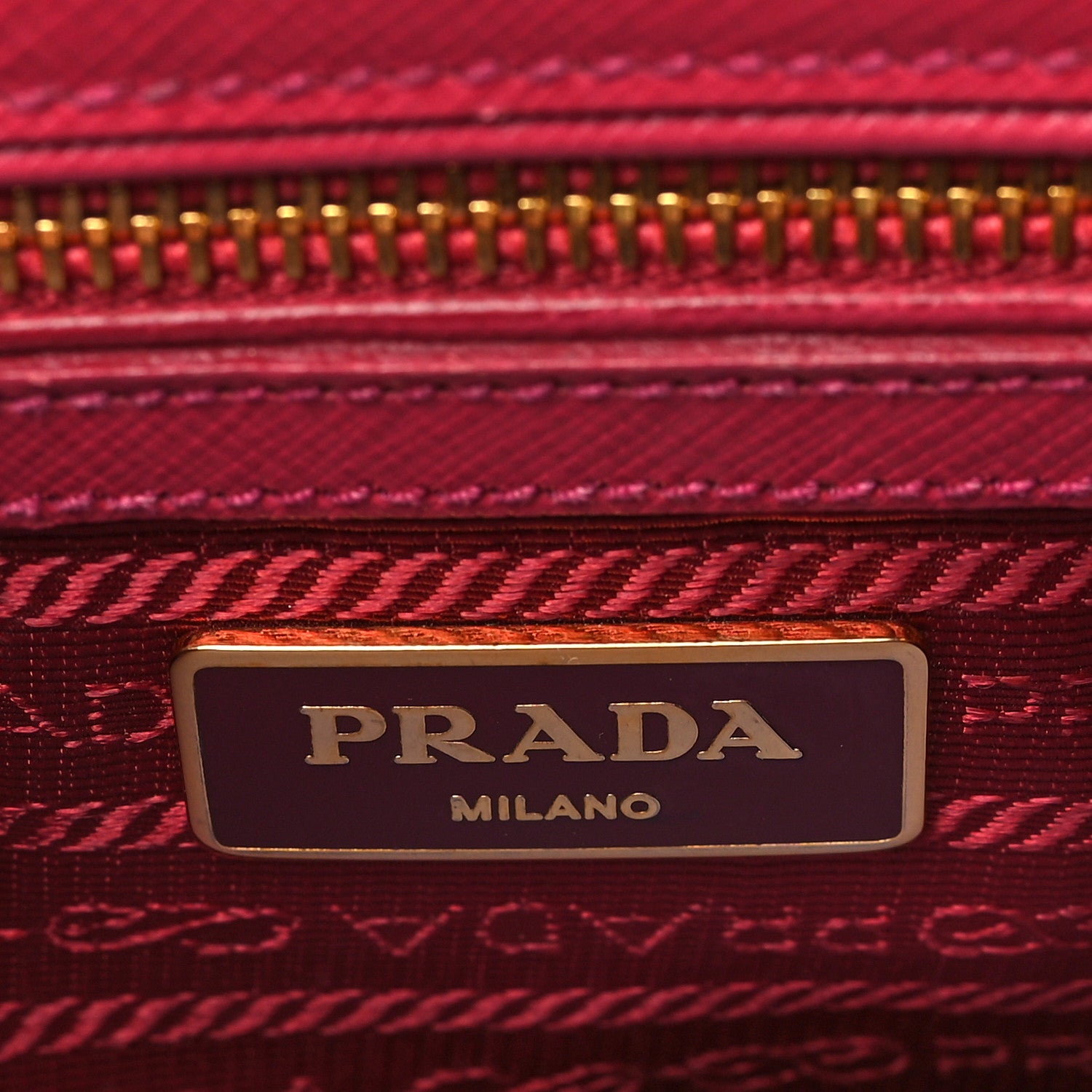 Prada Saffiano Small Galleria Double Zip Tote Fuxia 4 of 12
