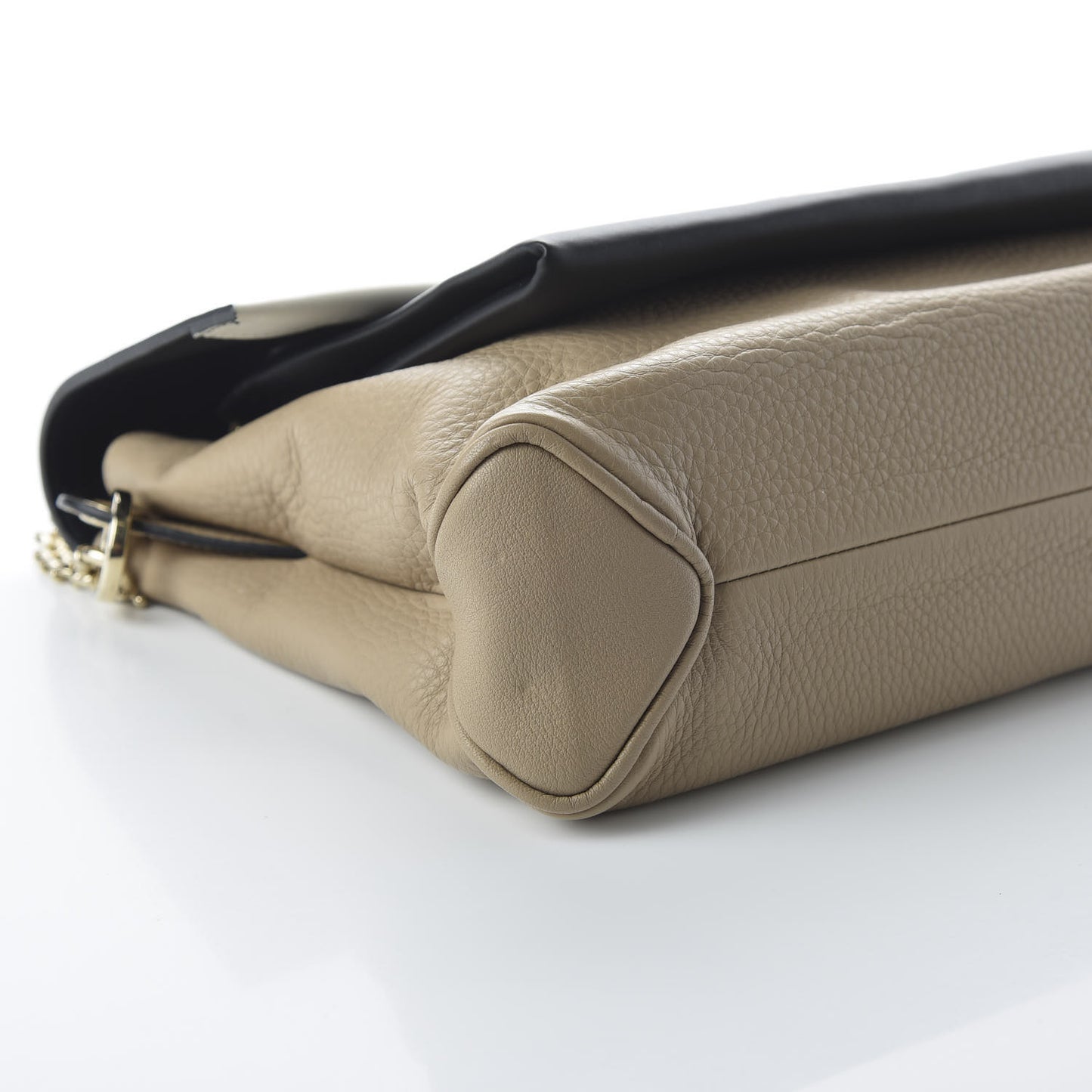 Calfskin Colorblock Khepira Shoulder Bag Beige Multicolor