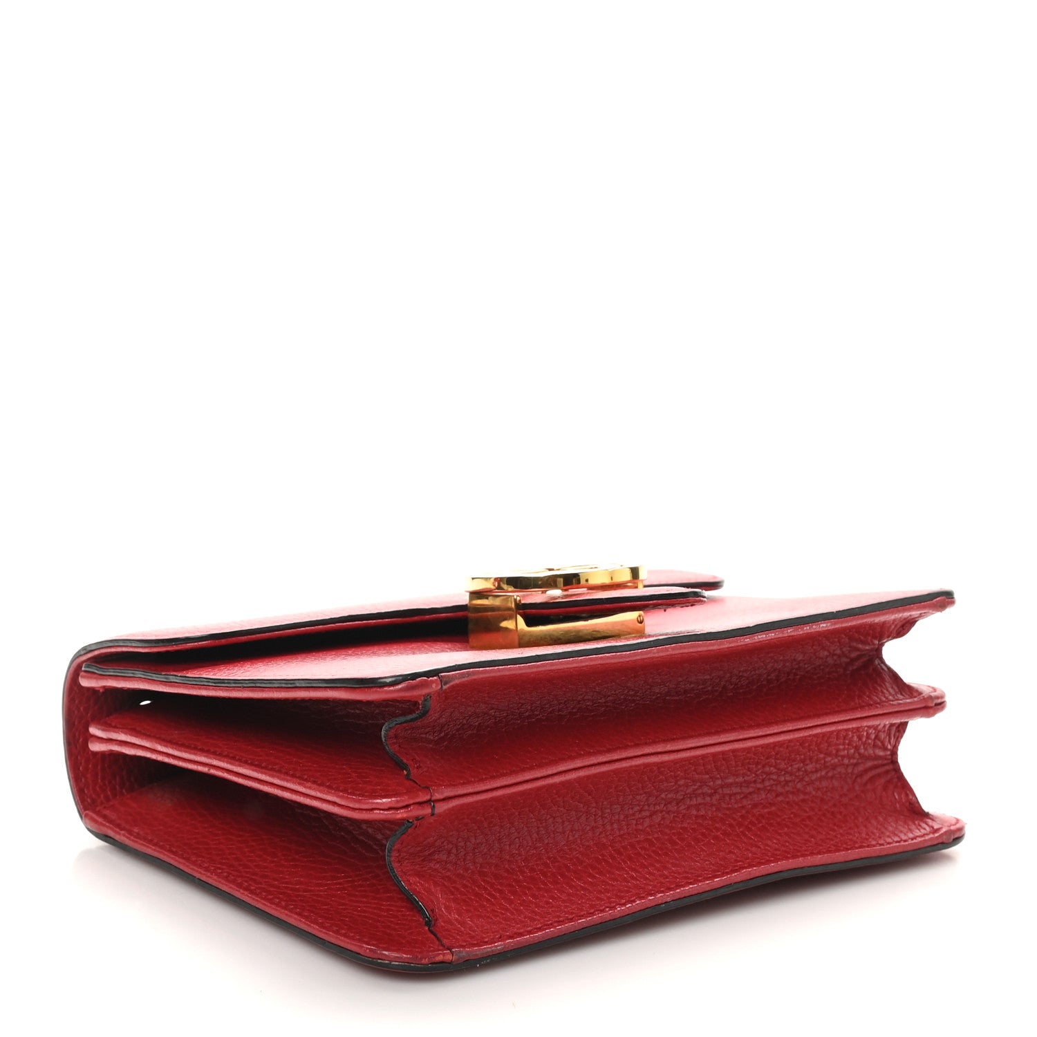 Gucci Dollar Calfskin Small Interlocking G Shoulder Bag Red 4 of 10