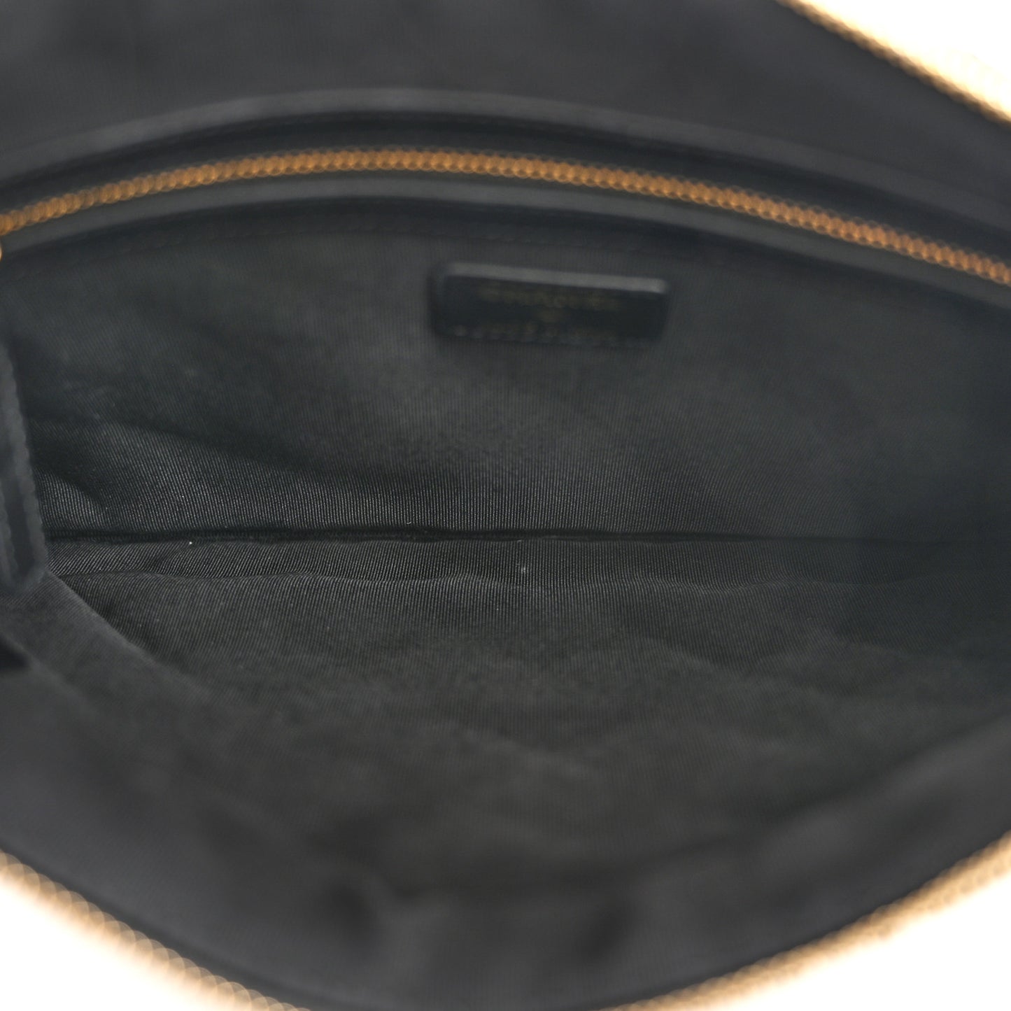 Tweed Quilted Medium Cosmetic Pouch Black Ecru White