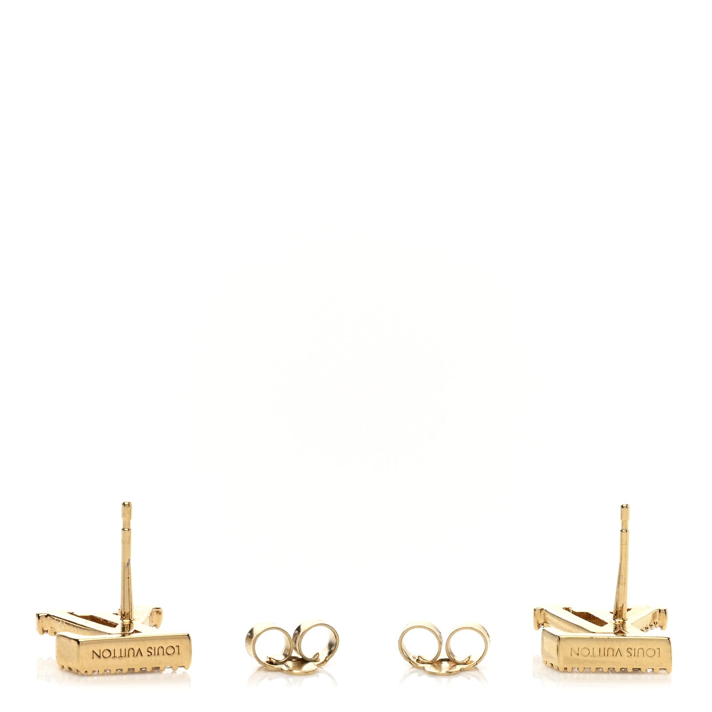 Metal Crystal LV Iconic Earrings Gold