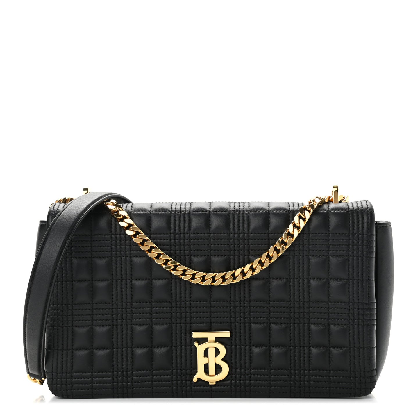 Lambskin Quilted Medium Lola Bag Black