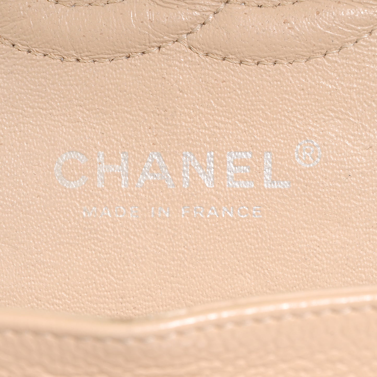 Caviar Quilted Medium Double Flap Beige Clair