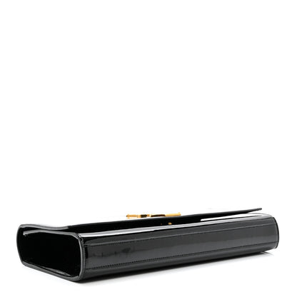 Saint Laurent Patent Classic Monogram Cassandre Clutch Black 4 of 6