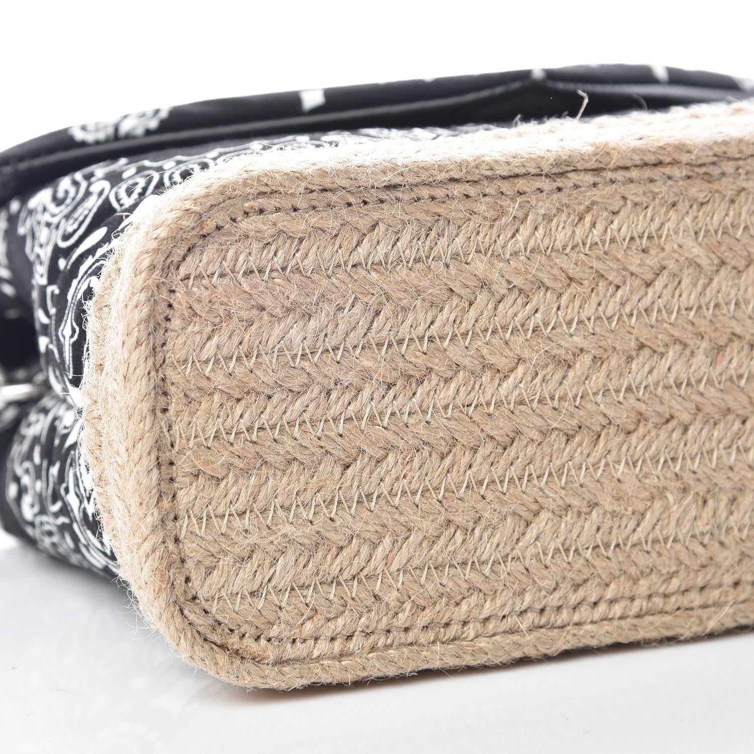 Saint Laurent Cotton Bandana Y Quilted Monogram Toy Loulou Crossbody Bag Black White 9 of 11