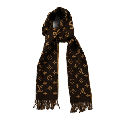 Louis Vuitton X Supreme Wool Cashmere Monogram Scarf Brown 1 of 3