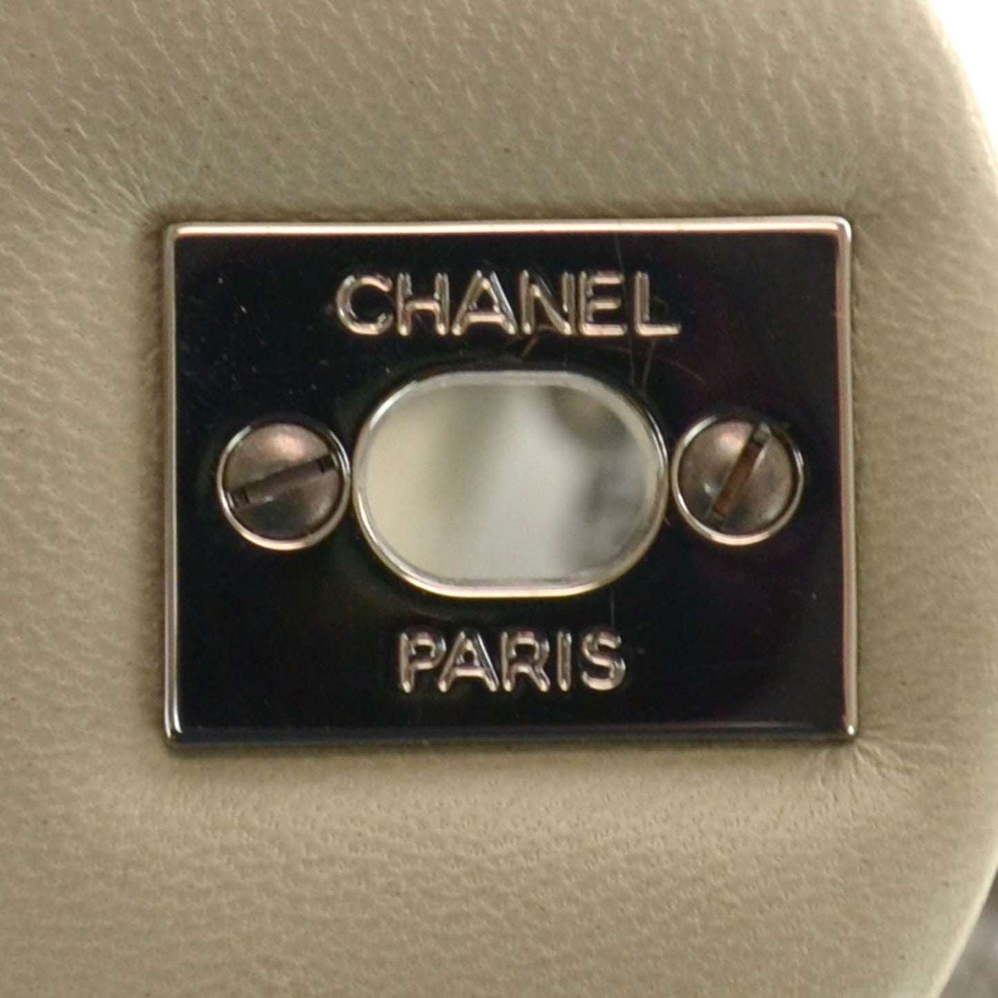 Lambskin Square Quilted Mini Flap Grey