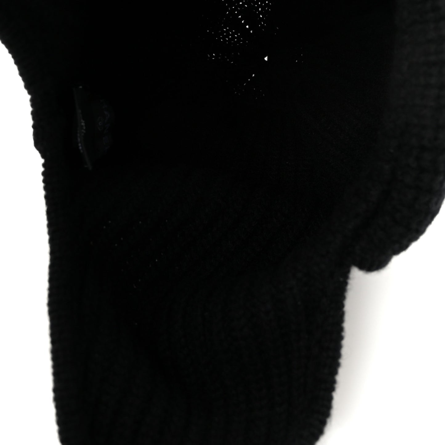 Cashmere CC Beanie Hat Black White