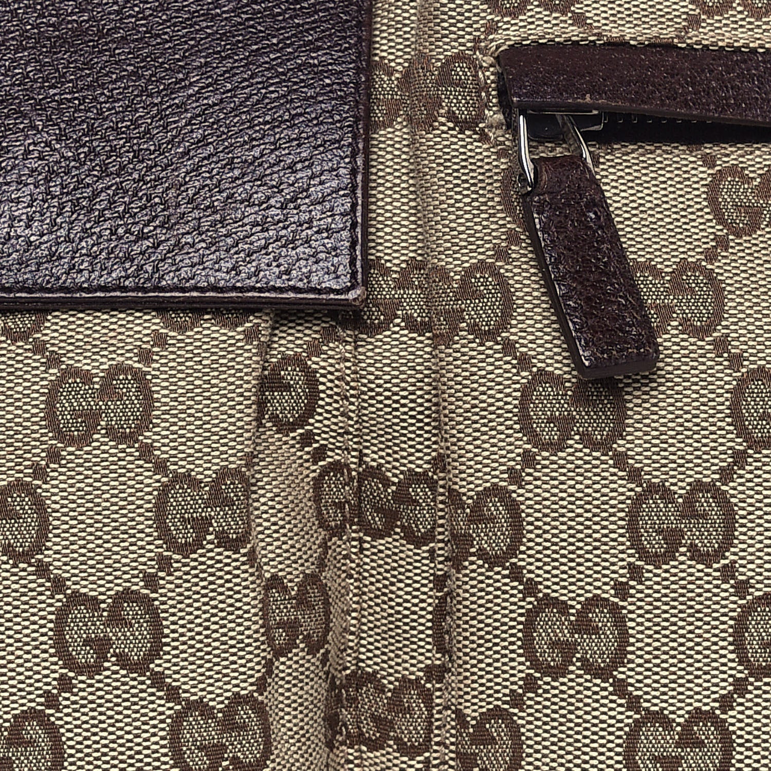 Gucci GG Monogram Web Double Pocket Belt Bag Dark Brown 7 of 11