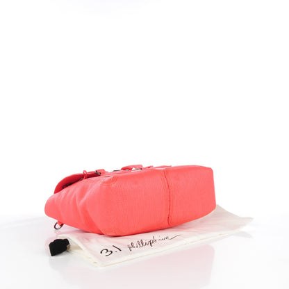3.1 Phillip Lim 3.1 Textured Calfskin Medium Pashli Satchel Coral 4 of 8