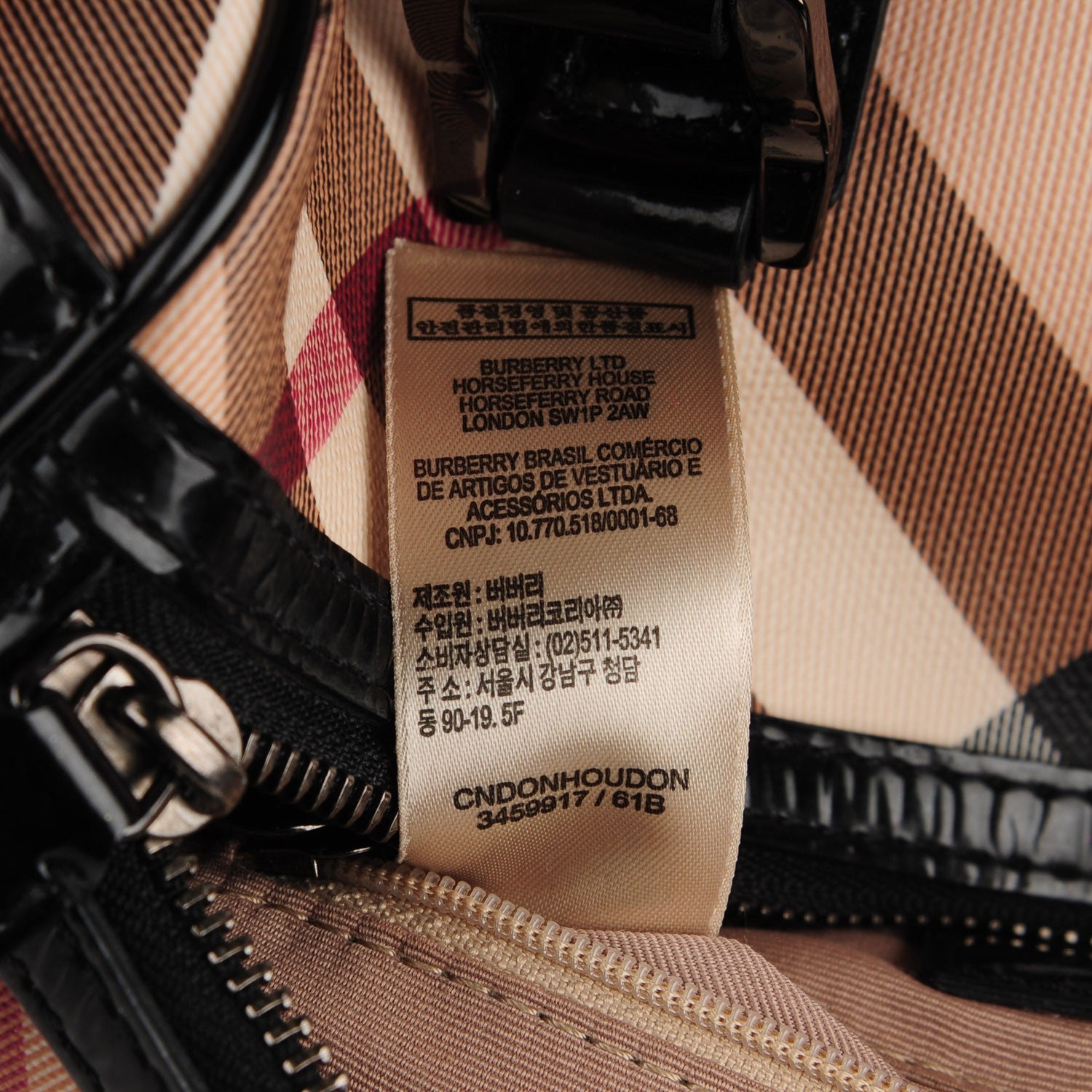 Burberry Nova Check Small Chester Bowling Bag Black 7 of 9
