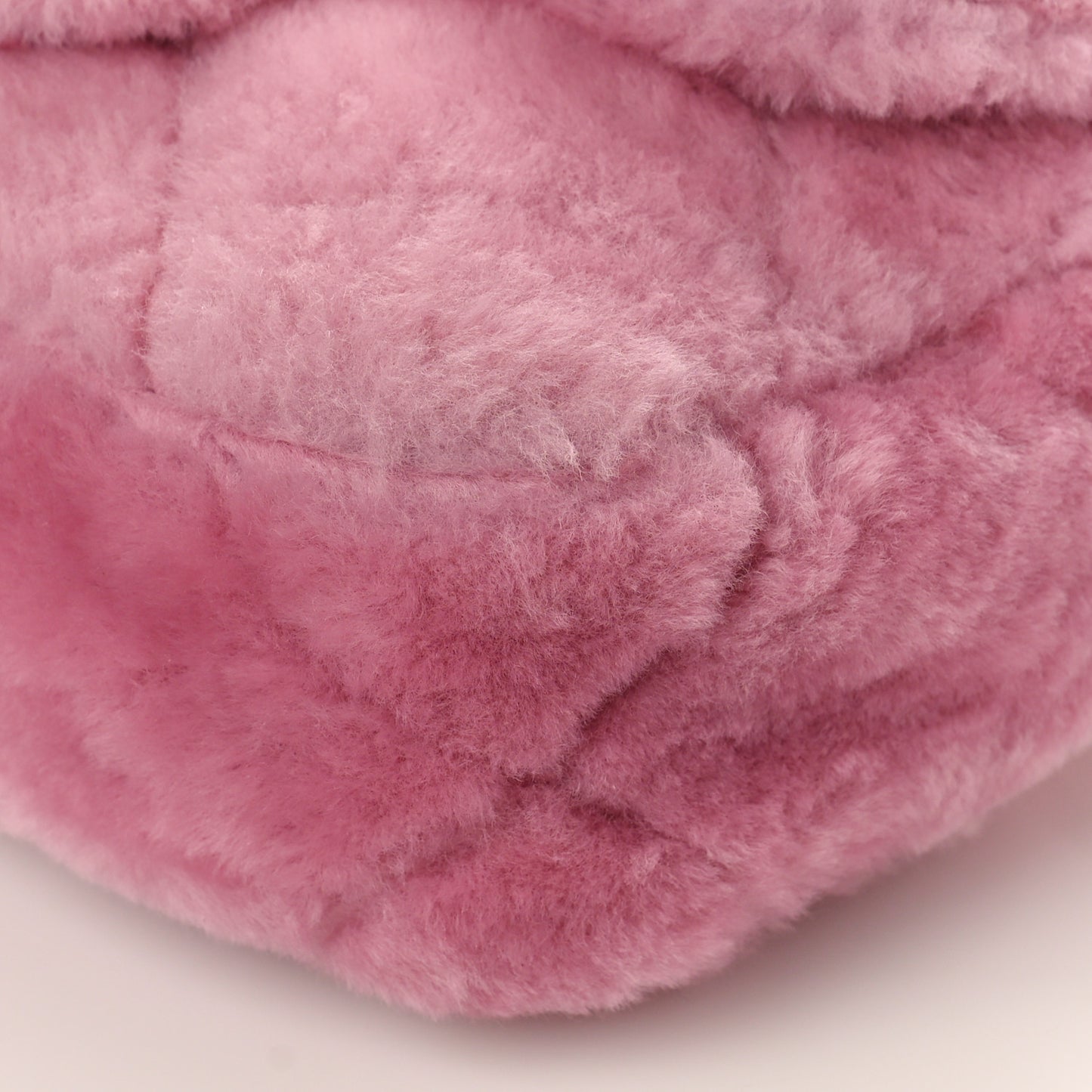 Shearling Lambskin Quilted Flap Pink