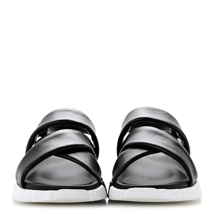 Hermes Calfskin Womens Electric Sandals 38.5 Black 3 of 10