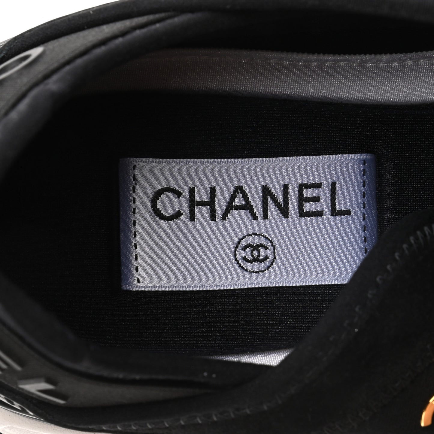 Velvet Calfskin Mixed Fibers CC Sneakers 40 Black