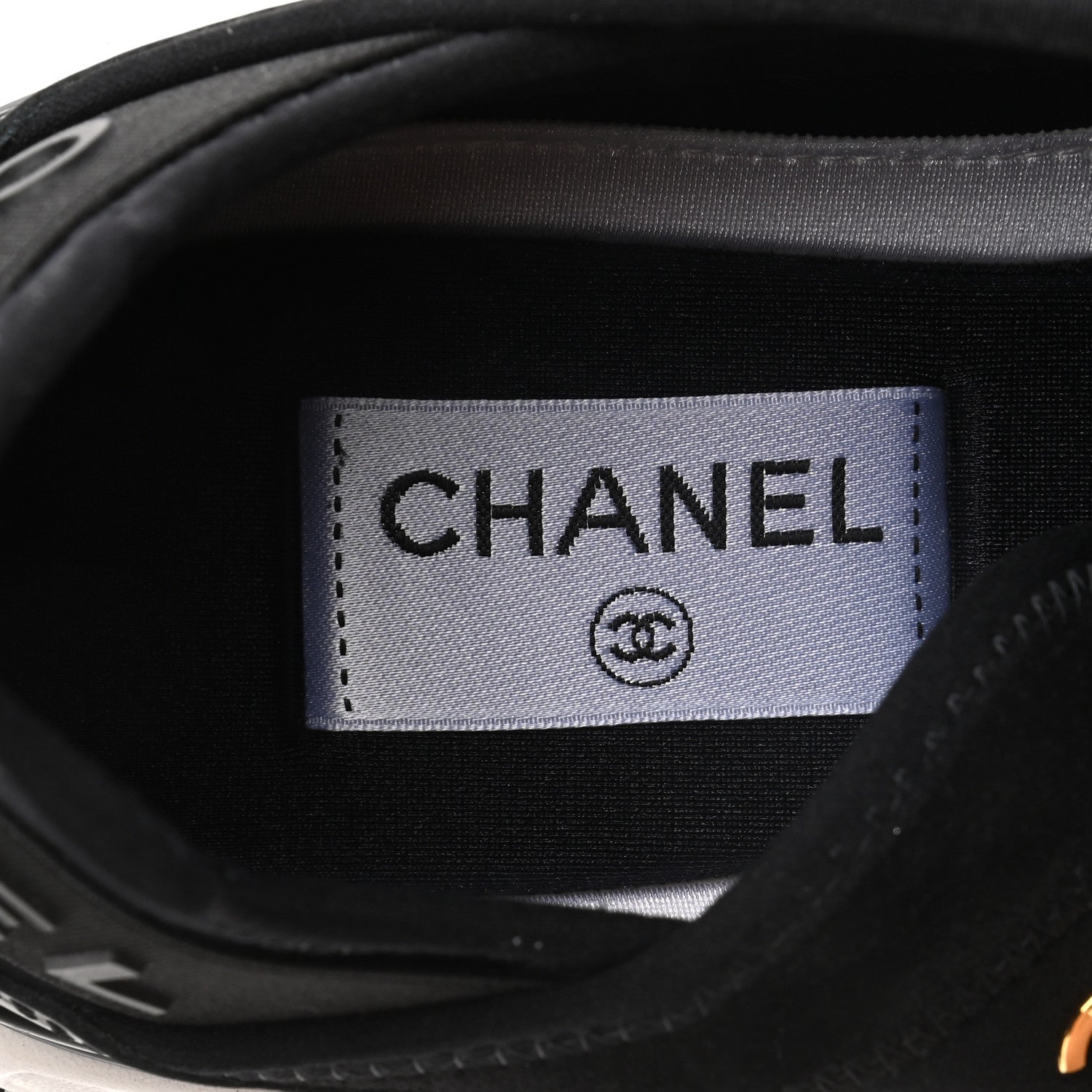 Chanel Velvet Calfskin Mixed Fibers CC Sneakers 40 Black 8 of 8