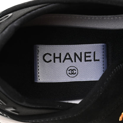 Chanel Velvet Calfskin Mixed Fibers CC Sneakers 40 Black 8 of 8