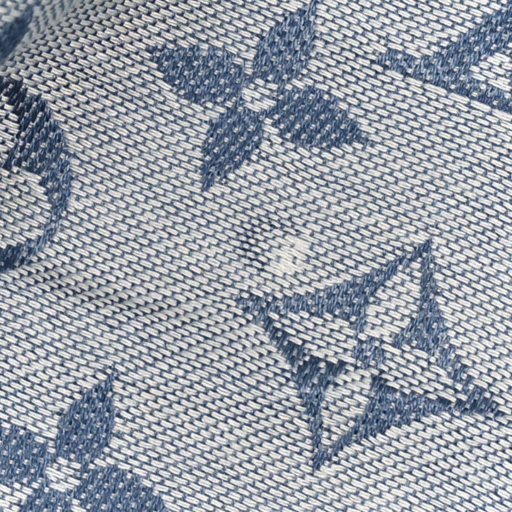 Louis Vuitton Silk Wool Monogram Denim Shawl Light Blue 4 of 4