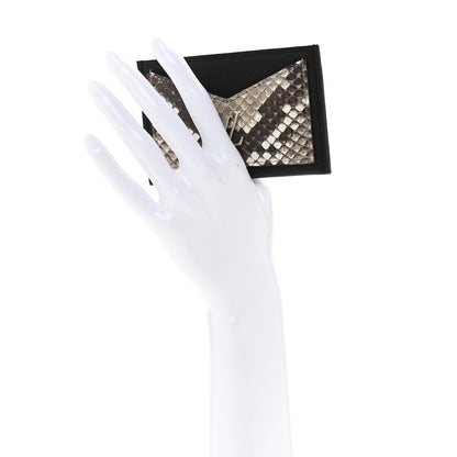 Louis Vuitton Snakeskin Lockme Card Holder Black 2 of 10