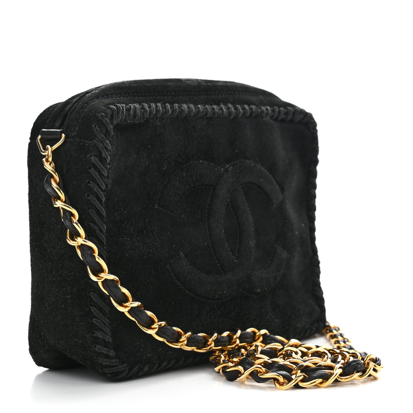 Suede CC Tassel Camera Case Black