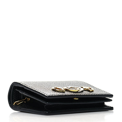 Gucci Grainy Calfskin Zumi Chain Card Case Wallet Black 4 of 10