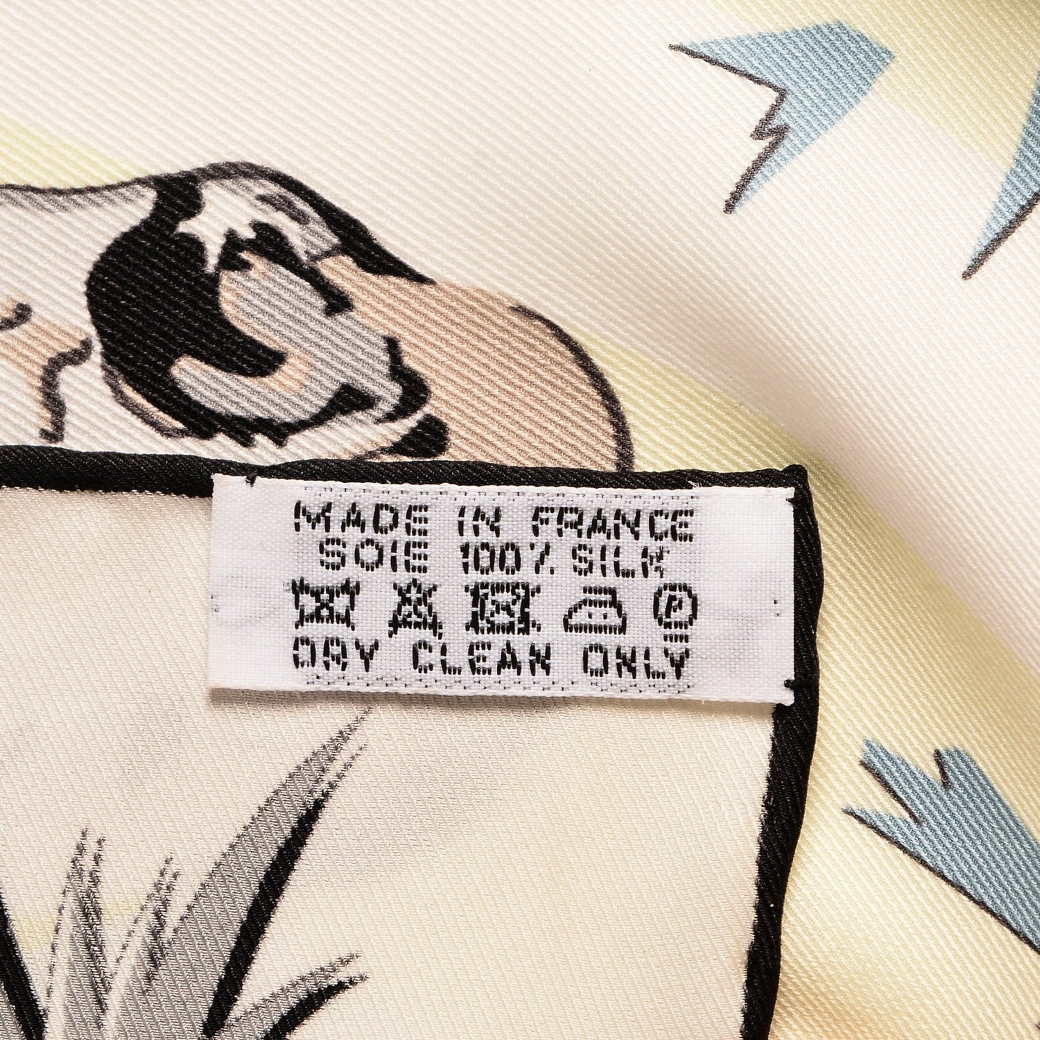Hermes Silk H Comme Scarf 70 White Black Gris Bleuete 4 of 4