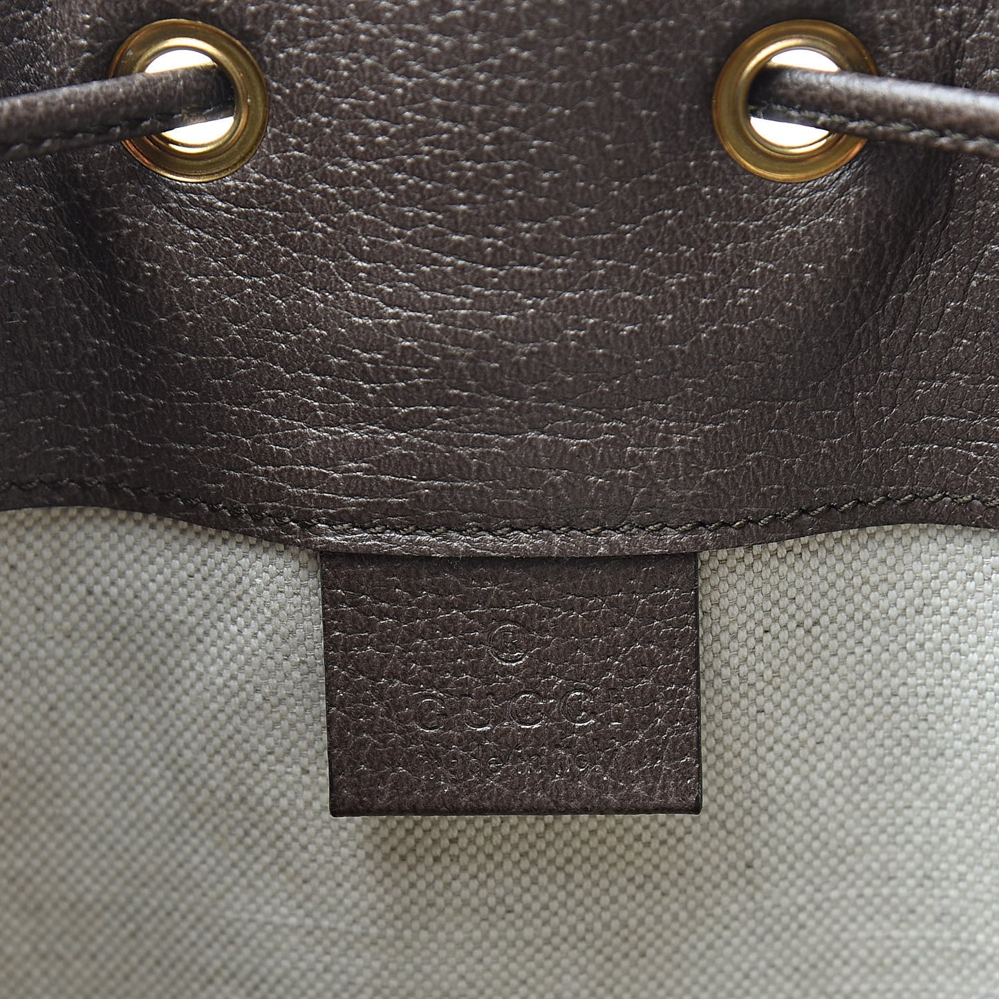 GG Supreme Monogram Web Ophidia Bucket Bag Brown