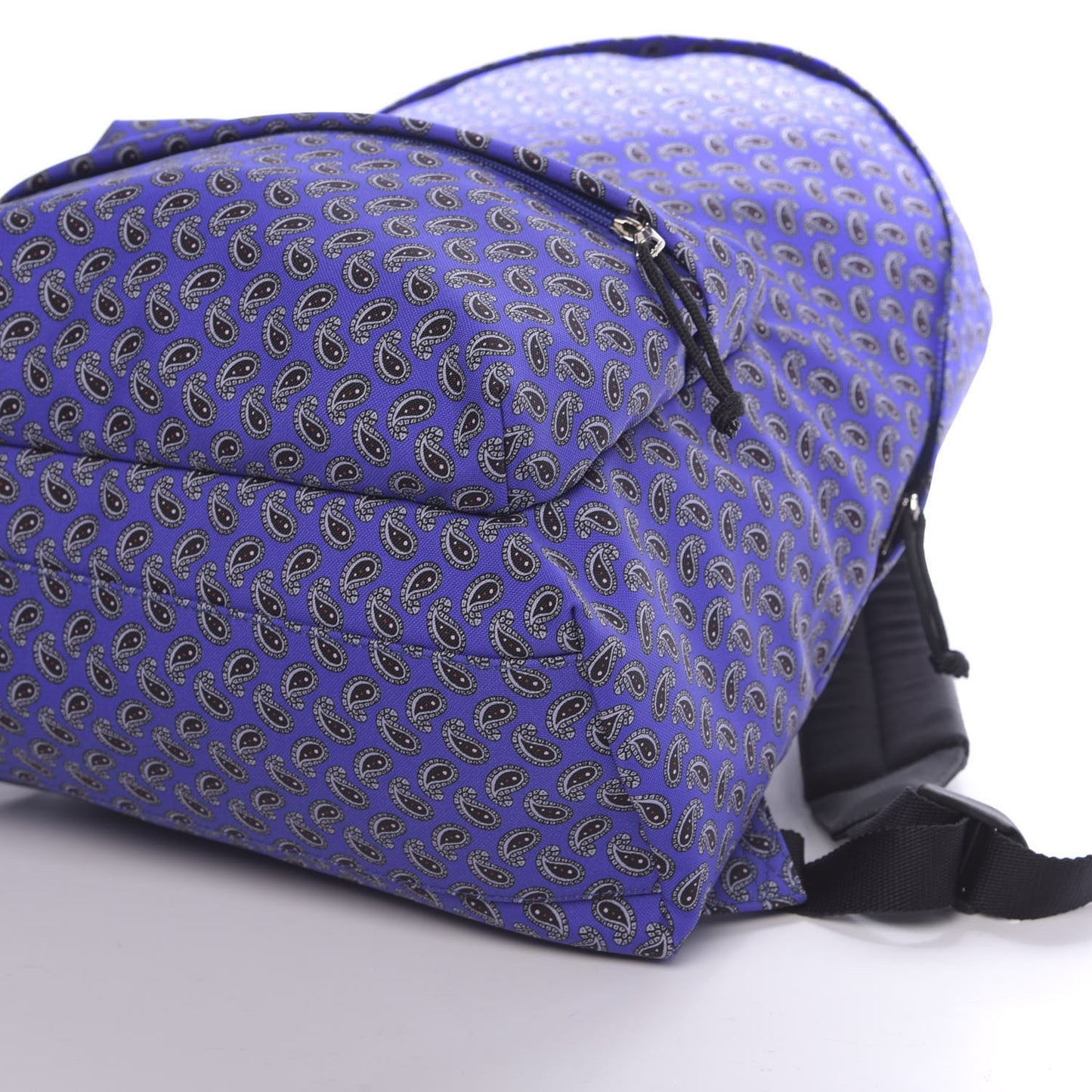 Sport Nylon Logo Paisley Print Wheel Backpack Navy Black