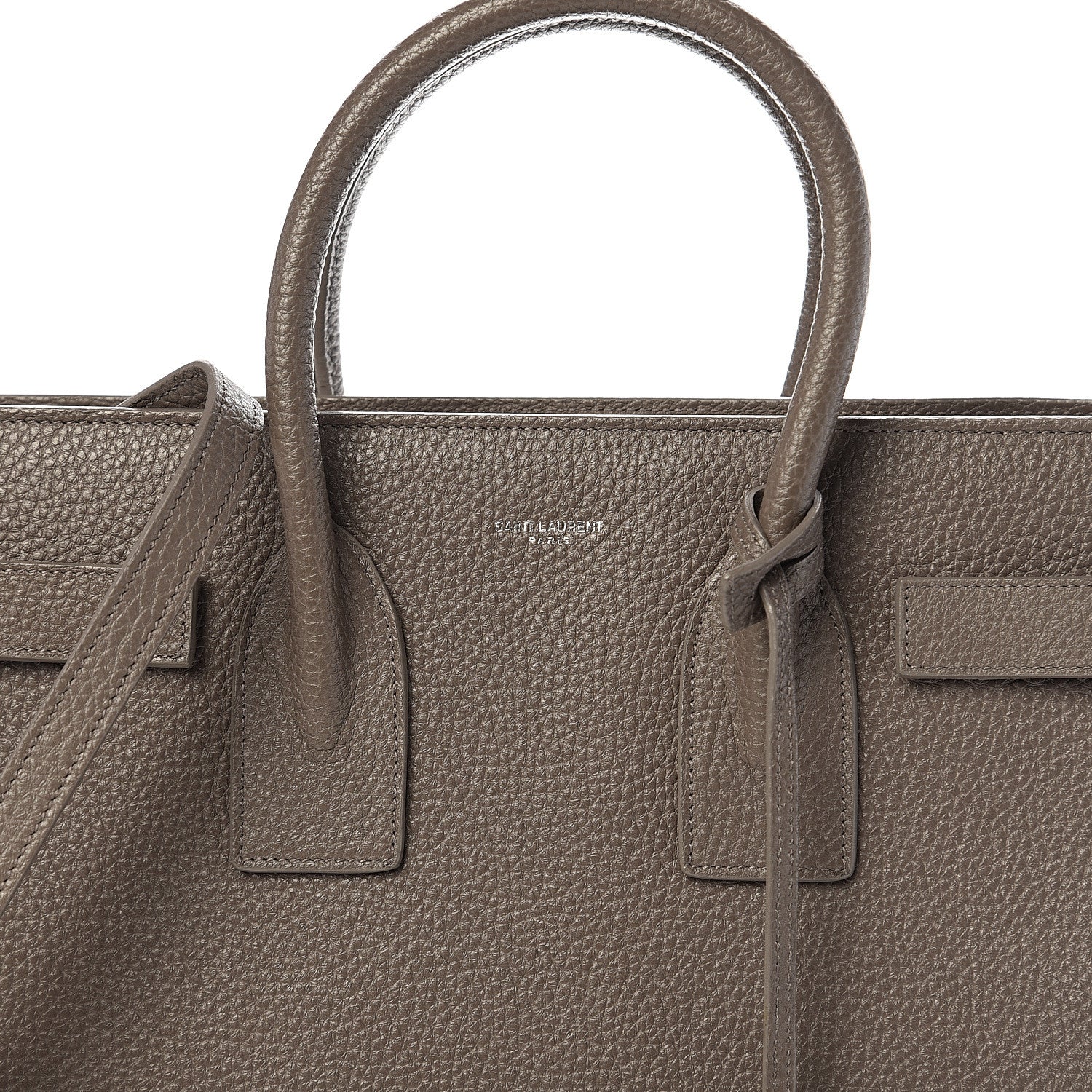 Saint Laurent Grained Calfskin Small Sac De Jour Fog 8 of 8